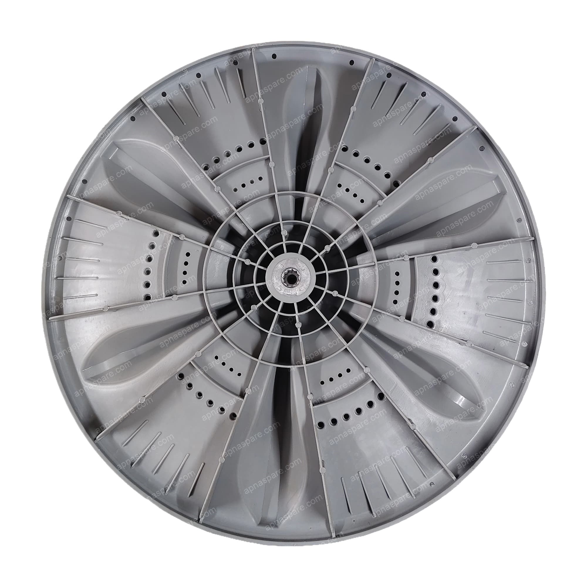 Bosch Top Load Washing Machine Pulsator 15" – Round Shaft Fitting (Ref. 2889) | Grey Wash Plate with 6 Long Curved Vanes — image 2 of 2