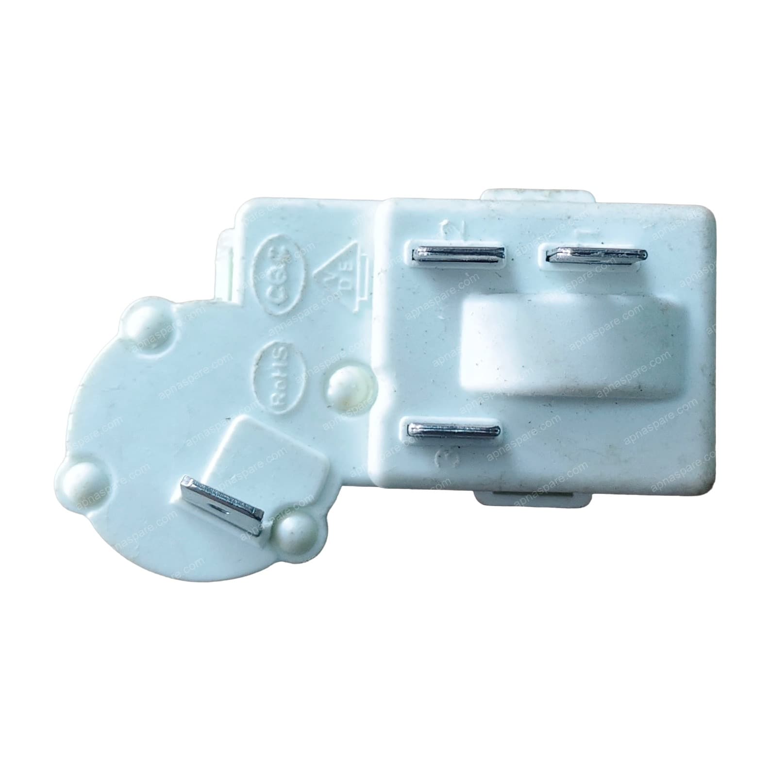 Voltas Beko Refrigerator Relay – 4 Pin Compressor Starter Relay (White) | CQC & VDE Certified