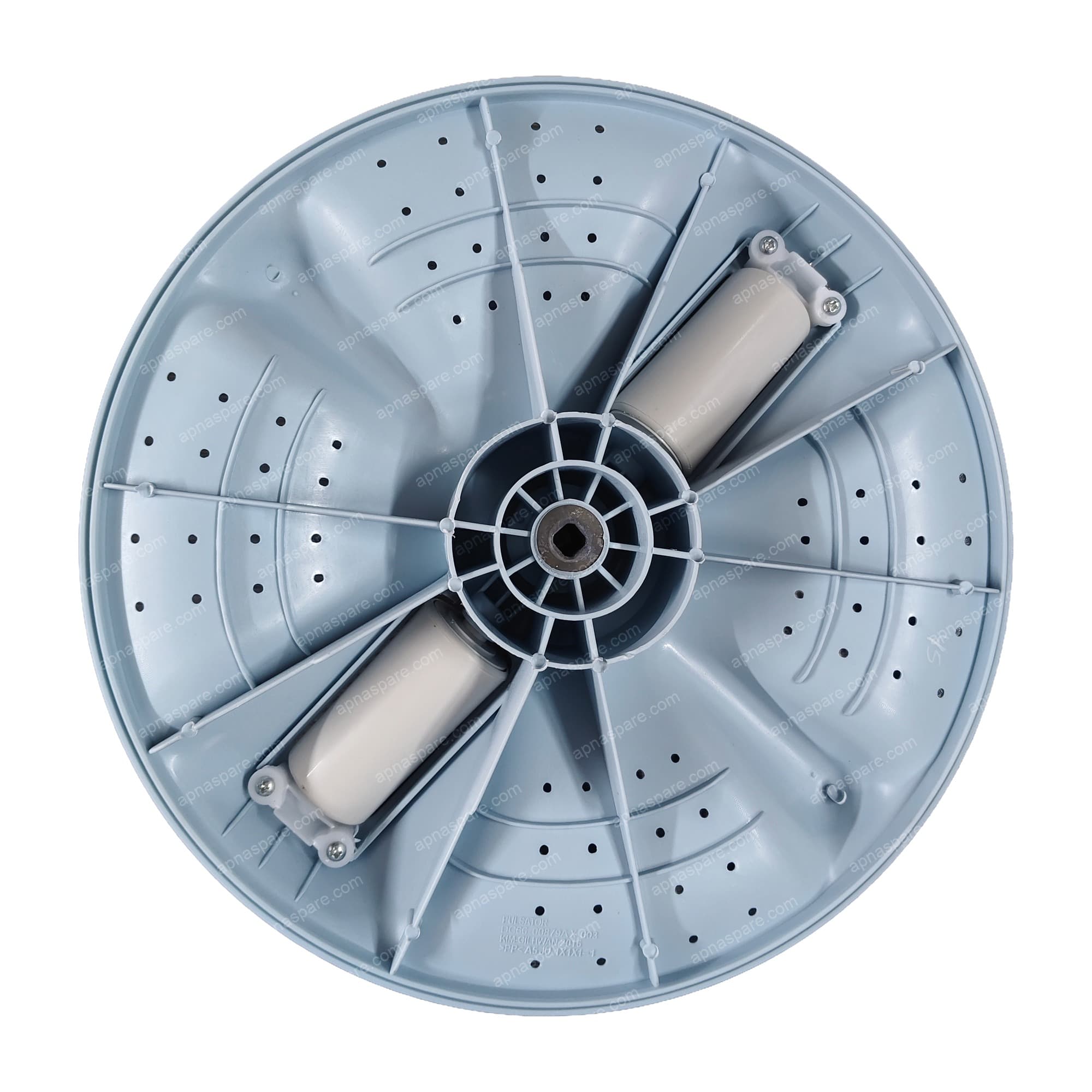 Godrej Original Pulsator S/S 2-Roller (Ref. 2889) | Washing Machine Wash Plate, Light Blue-Grey with 2 Cream Rollers — image 2 of 2