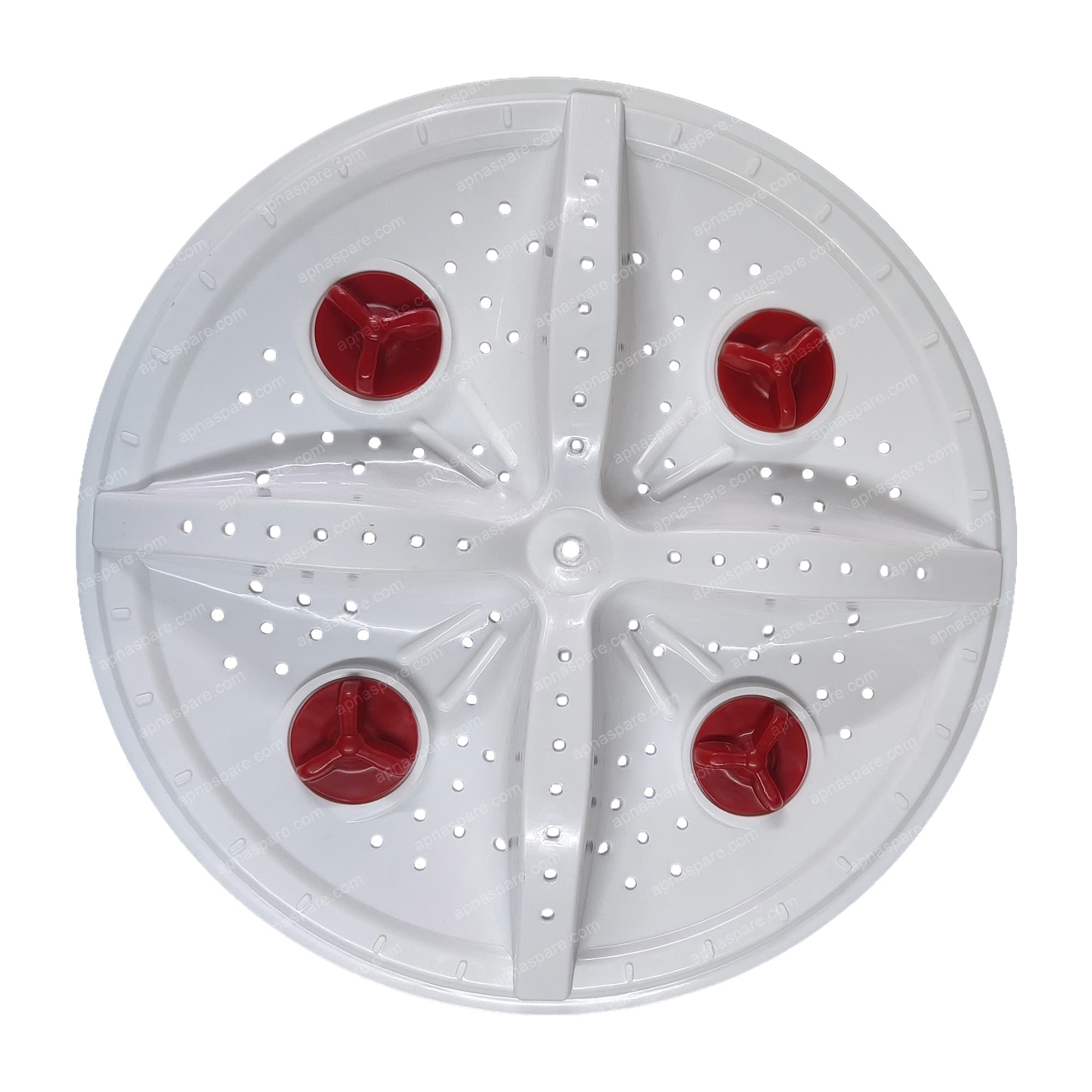 Godrej Original Pulsator Type V60 (Shaft Square) – Product Code 52141601PA02884 (V/C-6000-2884) | Washing Machine Wash Plate, White with 4 Red Agitator Knobs — image 1 of 2