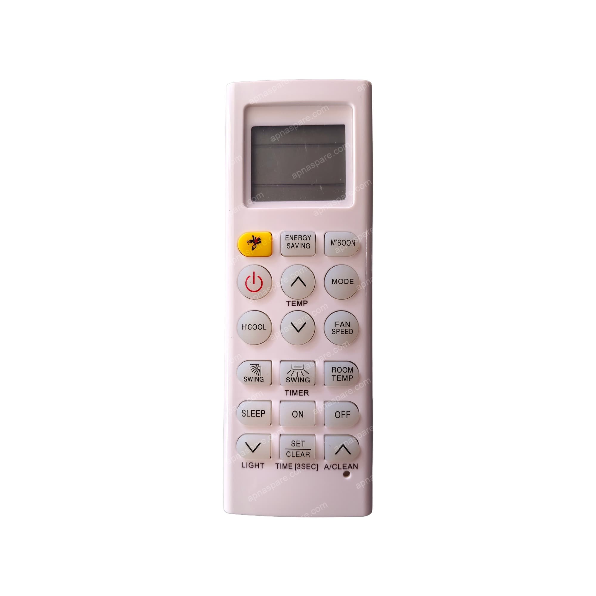 LG AC Remote Control AC-36A — M'Soon, H'Cool, Mosquito Away & Auto Clean for Split & Window AC (AKB73975615)